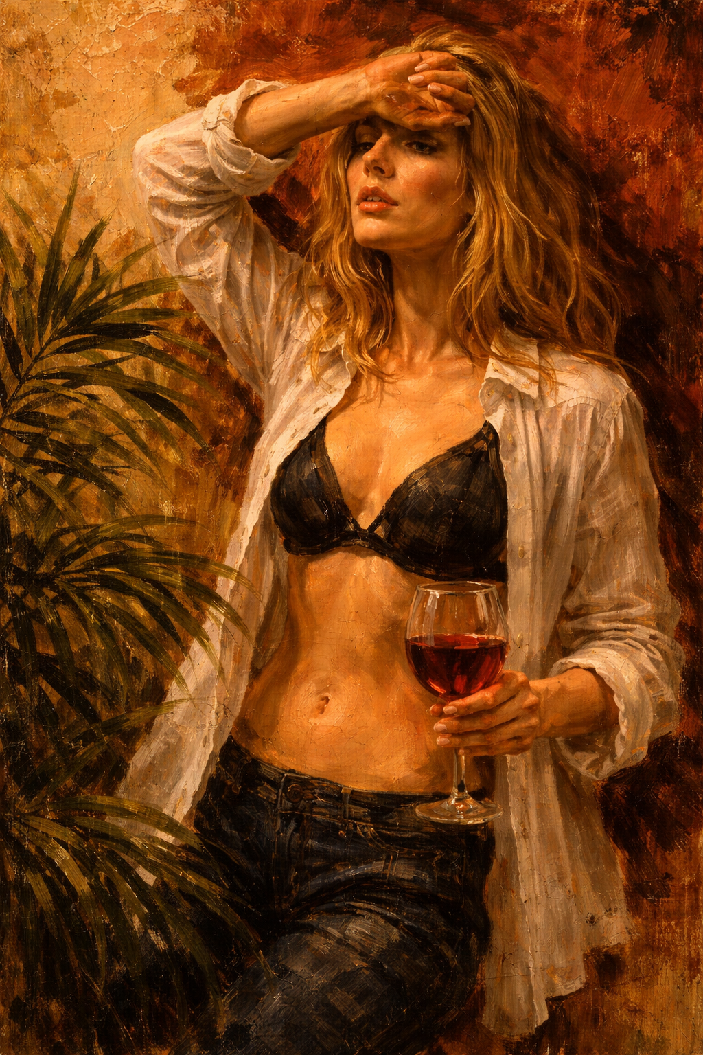 Afterglow Ritual by Tony Livins, contemporary figurative narrative painting