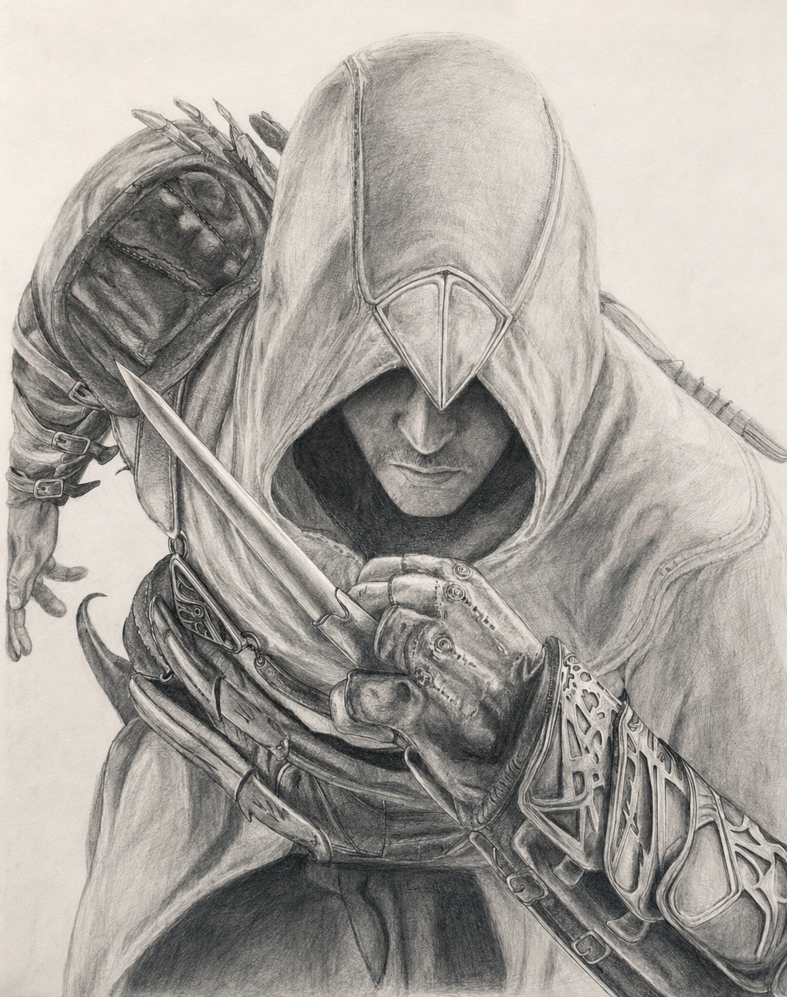 The Hidden Blade, graphite artwork by Tony Livins