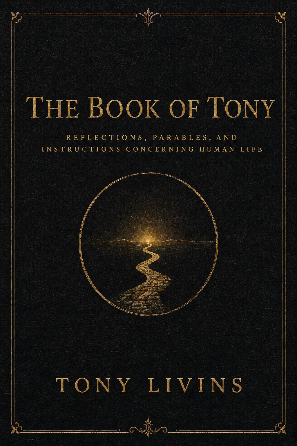 The Book of Tony book cover by Tony Livins. A collection of reflections, parables, and instructions concerning human life.